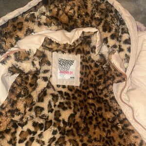 Kensie Girl Blush Puffer with Leopard Interior